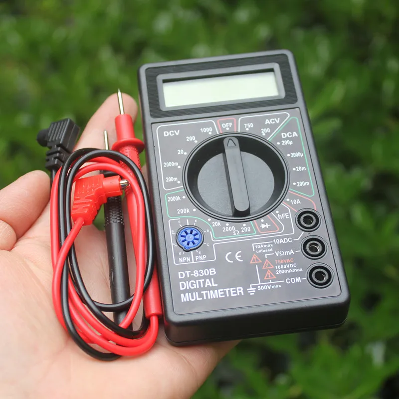 DT830B ACDC Mini LCD Digital Multimeter Voltmeter Ammeter Ohm Tester Auto Range Voltmeter Handheld Meter Safe Digital Multimeter