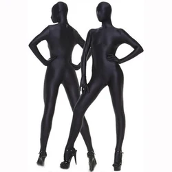 Woman Bodystocking Tights Invisible Zip Open Crotch Cosplay Costume Zentai Stage Costumes Body Shaping Full Wrap Sexy Jumpsuits