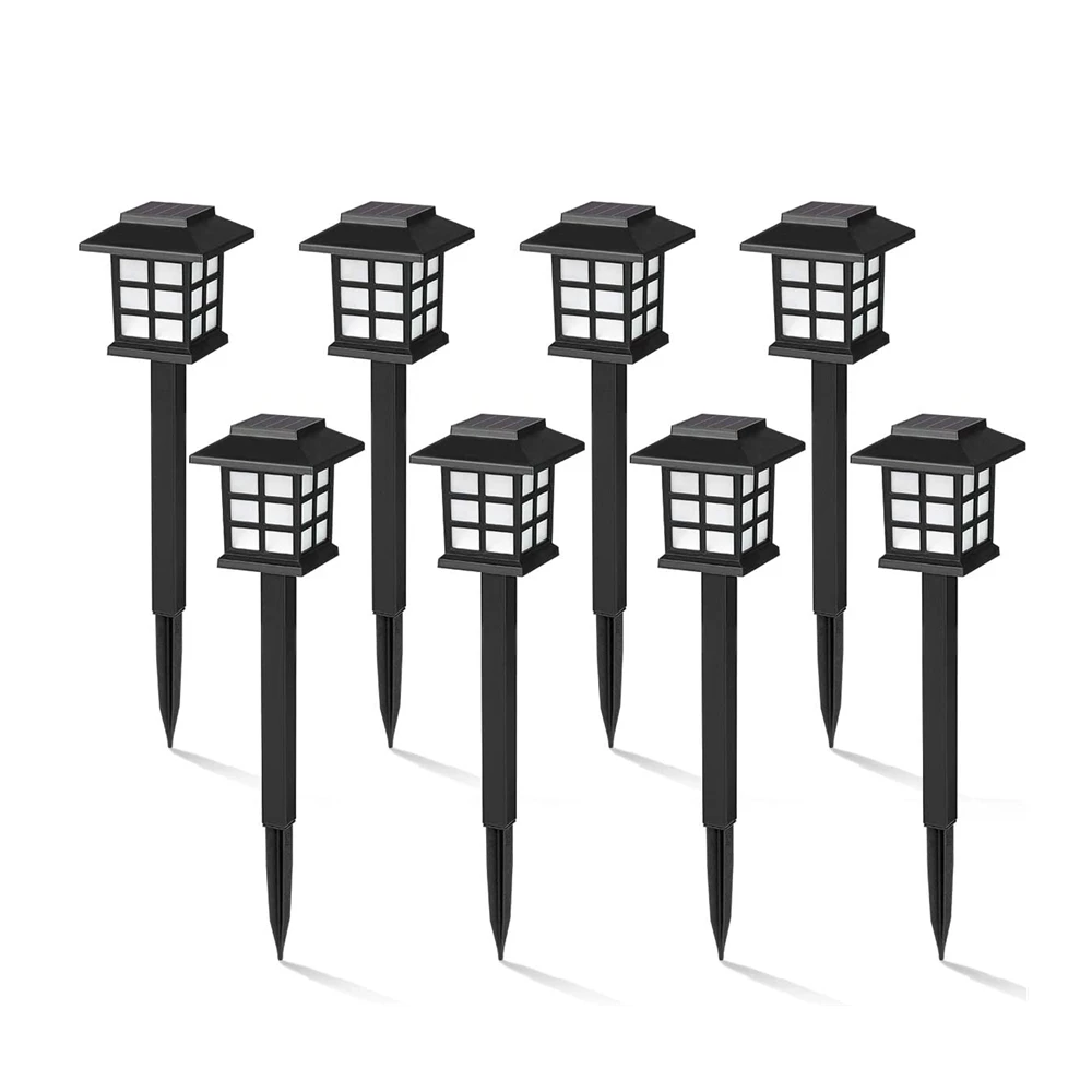 Led Houses Solar Pathway Lights Waterproof Outdoor Solar Lamp for Garden/Landscape/Yard/Patio/Driveway/Walkway Christmas Luz