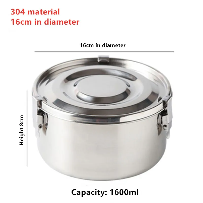 Fiambrera para microondas de 350-3000ML, caja Bento antifugas de acero inoxidable 304 de calidad alimentaria, caja de Picnic de gran capacidad para