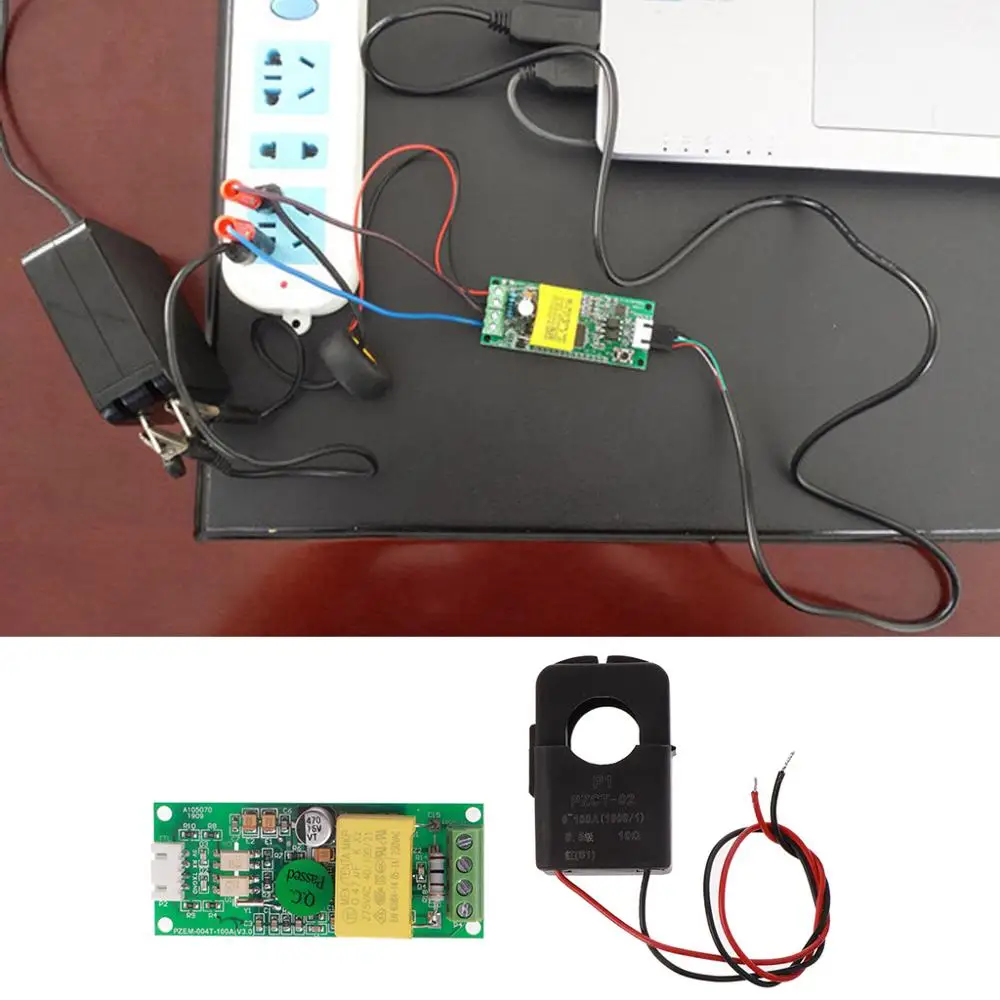 Technologie de multimètre de tension de courant PZEM-004T 80-260V 100A + interface de communication de données série de TTL