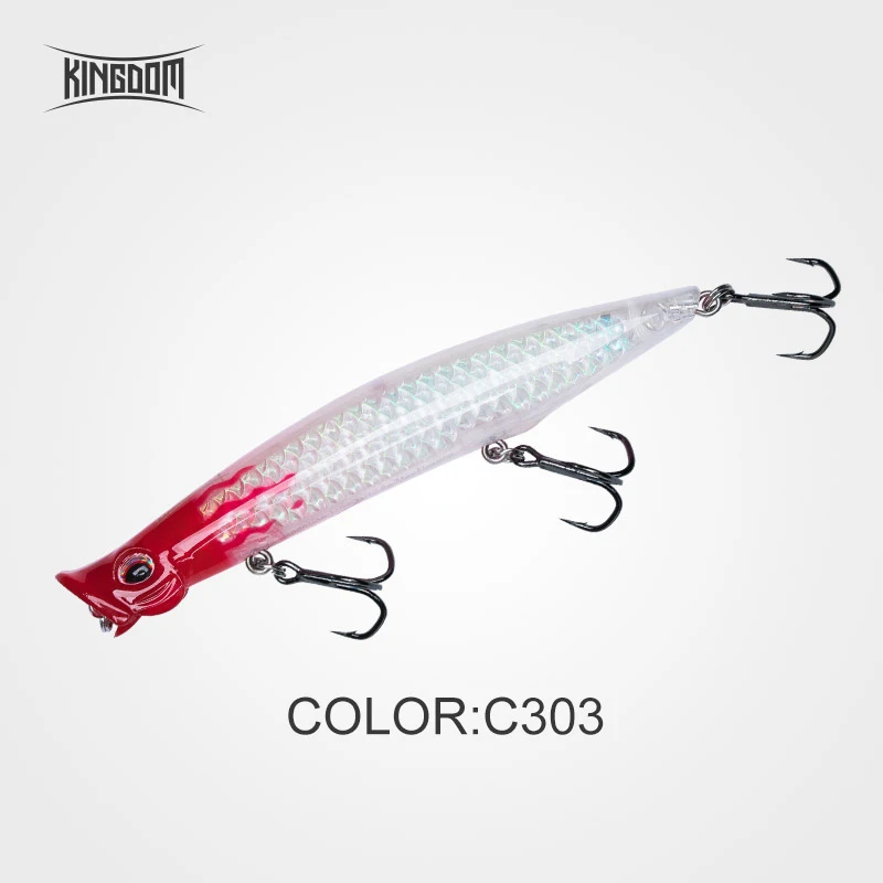 Kingdom Topwater Popper Angelköder 7,5g 12,8g 18,5g Weitwurf-Kunstköder Hochwertige Wobbler Z-Action Köder