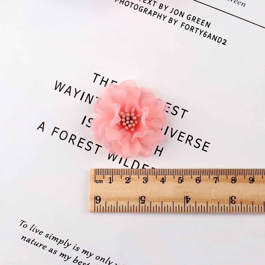 10PCS Chiffon Flowers Boutique hair accessories DIY Flower Headwear Fashion Accessory Hair Flowers No Hair Clip for headband