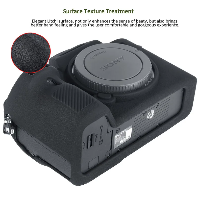 Camera Cover for Sony A7II A7R2 A7M2 A7S2 A7III A7R3 A7M3 a9 A7R4 Pro Camera Cover for Sony High Grade Litchi Texture