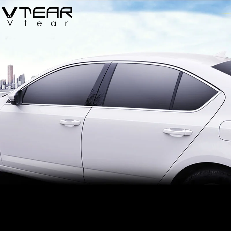 Vtear Car window trim cover Exterior Chromium Styling car-styling decoration accessories parts For Skoda Octavia A7 MK3 2021