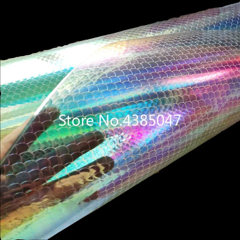 1 Sheet 30*20cm Laser Fish Scales Film Bag Jewelry Accessories Gradient Colorfull Films