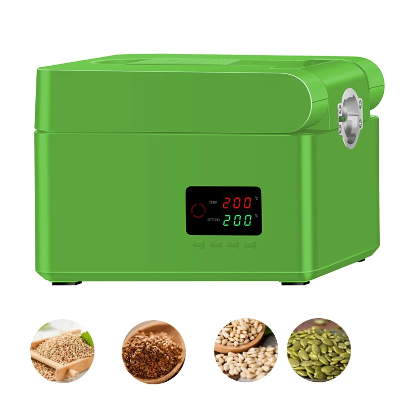 RG108 Stainless steel Automatic Cold and Hot Oil Press Household FLaxseed Oil Press Machine Oil Extractor Peanut Oil Press