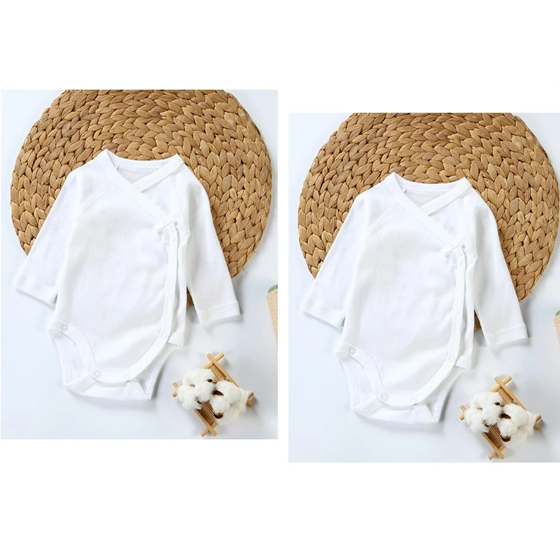 2pc/3 stücke/5 stücke baby neugeborenen kleinste größe 00M body jungen und mädchen kleidung lange ärmeln 100% baumwolle overalls weiß baby neugeborenen