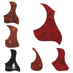 39inch-43inch Acoustic Guitar Accessories Guitar Pickguard Hummingbird Scratch Plate Transparent PVC Self-Adhesive Background