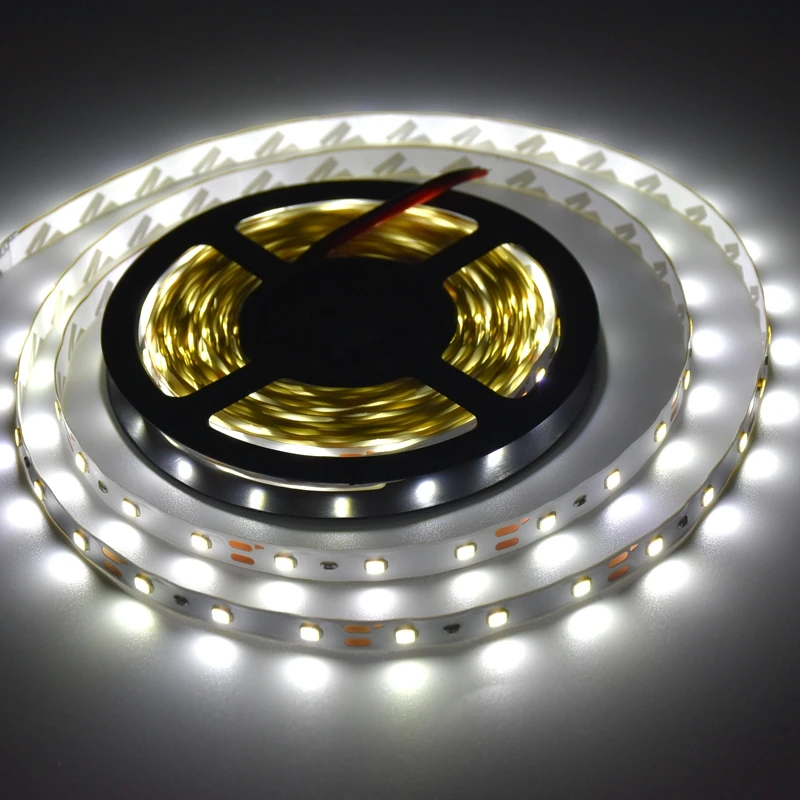 

5M or 10M /Pack 2835 SMD More Brighter Than 3528 5050 SMD LED Strip light DC 12V 60LEDs/M Indoor Decorative Tape White Blue Red