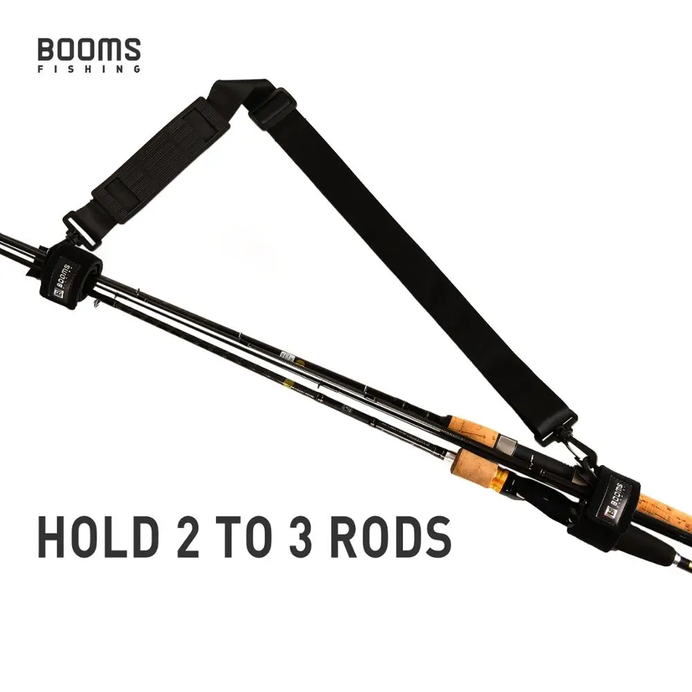 Booms Fishing RS4 Rod Carry Strap Sling Shoulder Belt, Black