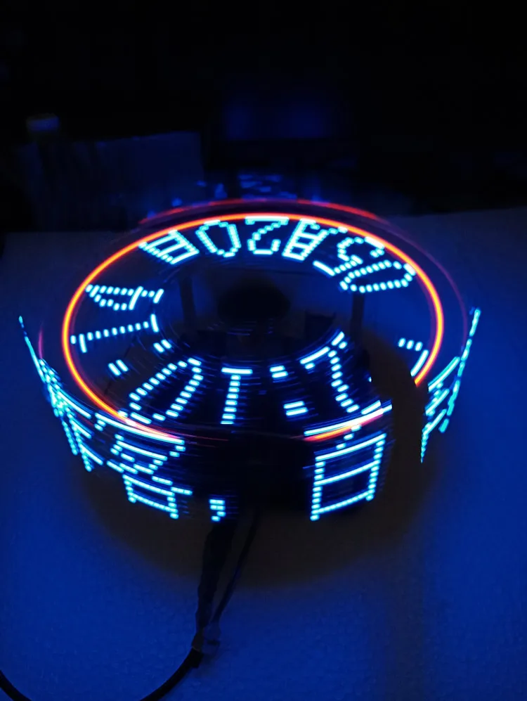 

Rotating LED Kit Three-dimensional Rotating Display Single-chip POV Clock Rotating LED Display Kit