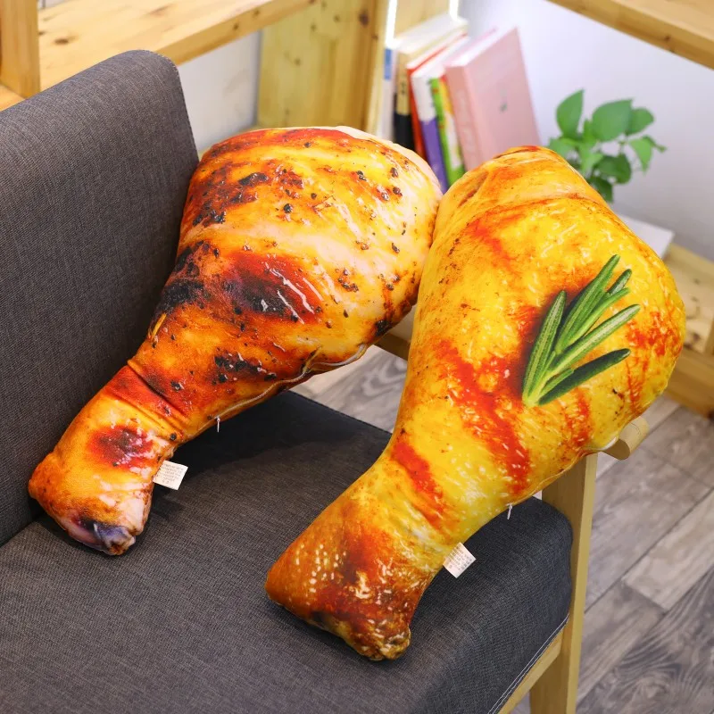 Coussin de jambe de poulet 110cm, Simulation alimentaire, Style réel, jouet, aile de poussin, pilon, riz frit, nouilles, oreiller, cadeau d'anniversaire