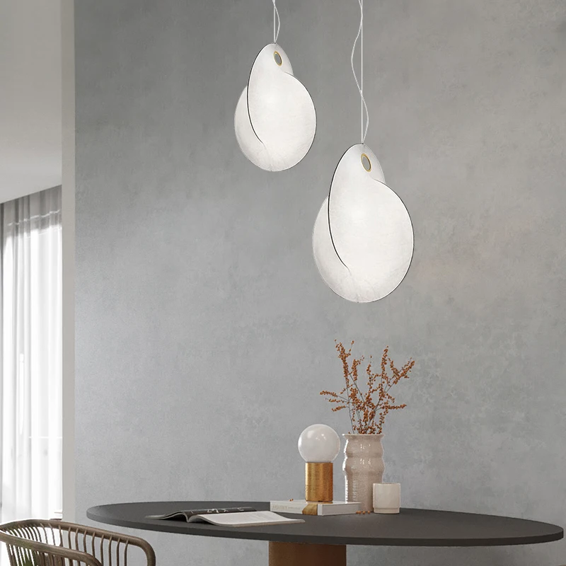 Modern Silk LED Pendant Light For Hall  Atmosphere Pendant Lamp For Living Room  Home Indoor Suspension