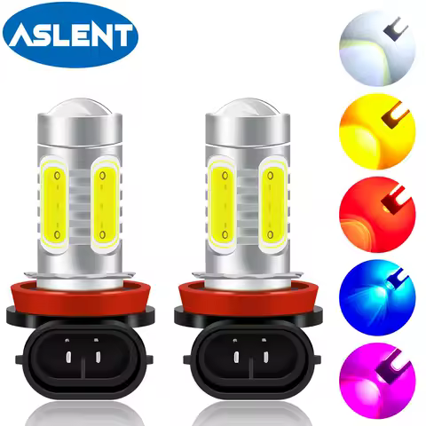 2Pcs H8 H11 H16 JP LED Bulbs HB3 9005 HB4 9006 H27 PSX24W PSX26W 880 881 LED Fog Light Bulb 6000k White 3000k Golden Yellow 12v