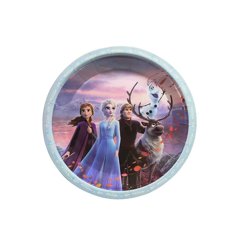 Frozen 2 Anna Elsa Princess Party Set Baby Shower Party Cup Plate Disposable Tableware Birthday Party Decorations Supplies Set