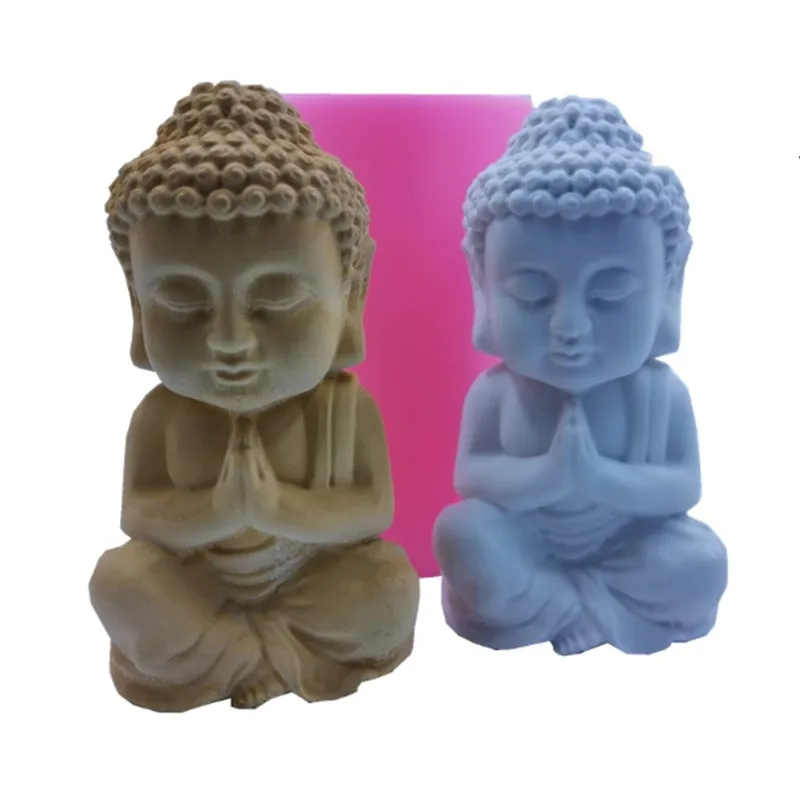 Big Size Silicone Buddha Mold Buddha Candle Mold Resin Crafts Porcelain Aroma Wax Plaster Gypsum Moulds