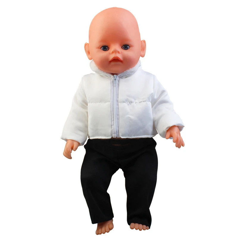 Schattige Pop Kleding Geboren Nieuwe Baby Outfits Fit 43Cm Pop Donsjack Broek Voor Amerikaanse Meisje Pop Accessoires Baby festival Gift