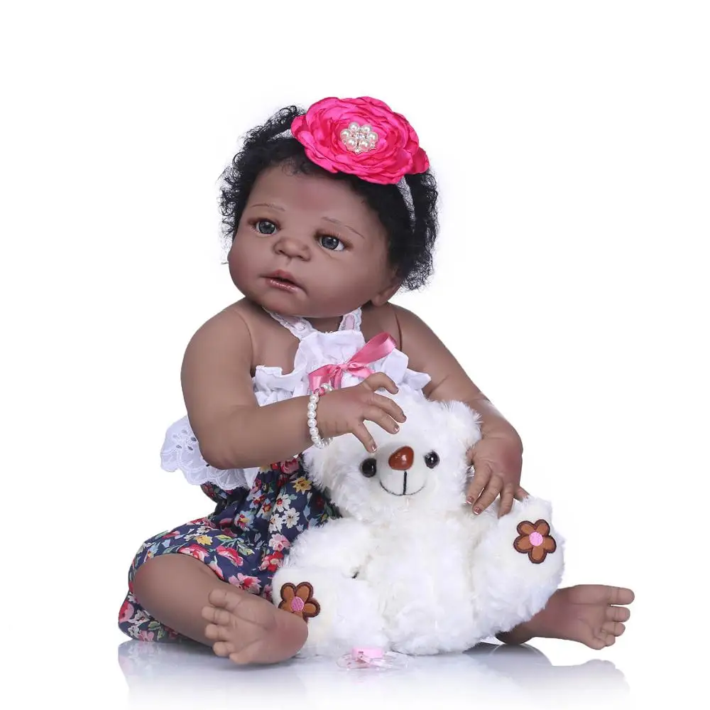 bebes reborn doll children'toy Black skin doll cute creative toys, creative gifts, photography props, furnishing articles