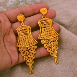 Ethiopian Gold Color Earrings For Women Girls African Ethnic Earring Mom Wedding Jewerlry Gifts