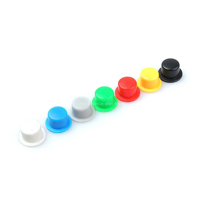 100PCS 6*6 Tact Switch A101 Button Switch Round Caps Push Key Cap Size 4.5mm*7.4mm inner diameter  3.1 / 3.4mm