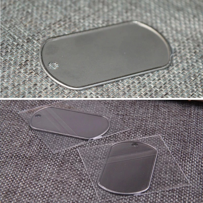 Blank Military Dog Pet Tags Stainless Steel 304 Pet Dog Cat Id Tag 100pcs/lot 50mm*28mm*0.4mm Thickness