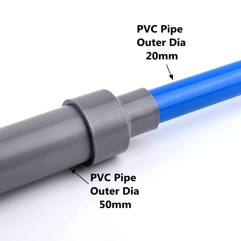 PVC 직선 감소 커넥터, 정원 관개 수도관 커넥터, 수족관 어댑터, 63mm, 75mm, 90mm, 1 개