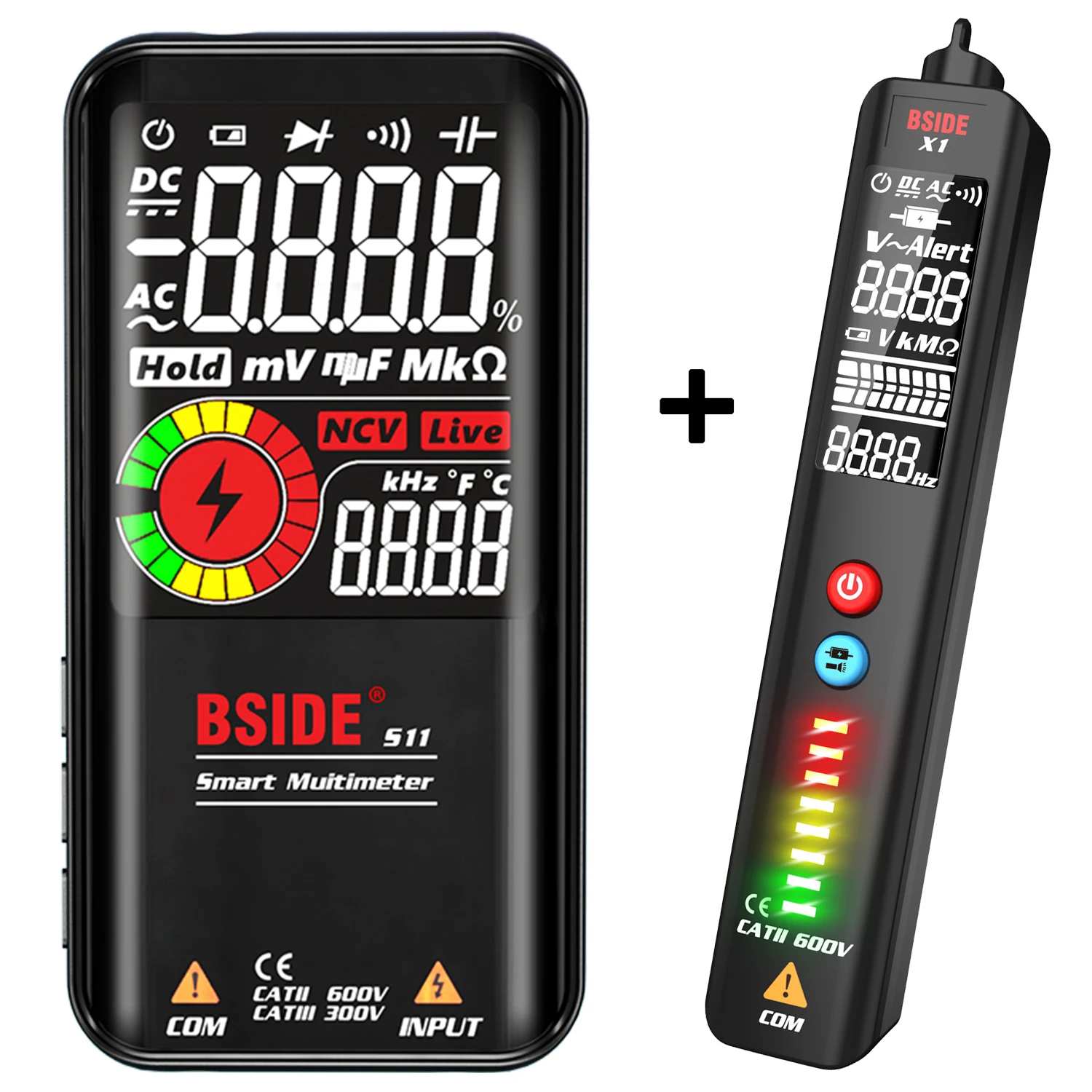 Testeur De Prise BSIDE EBTN LCD Écran 2.5" - Détecteur Tension RCD, Analyseur Circuit Prise Britannique