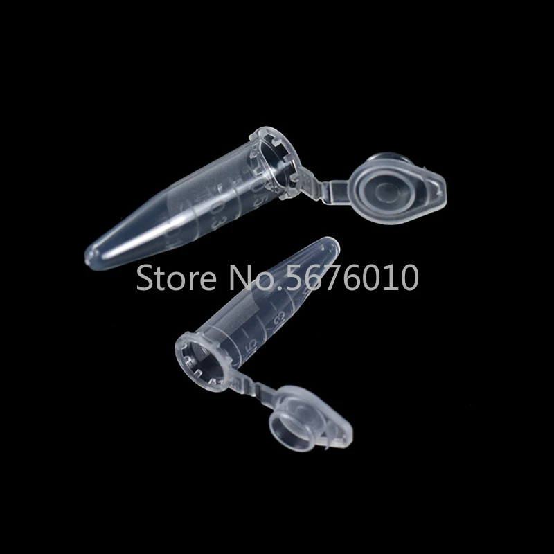 2000pcs/lot 0.5ml Affordable Laboratory Clear Mark Printed V-shape Scaled Plastic Centrifuge Tube