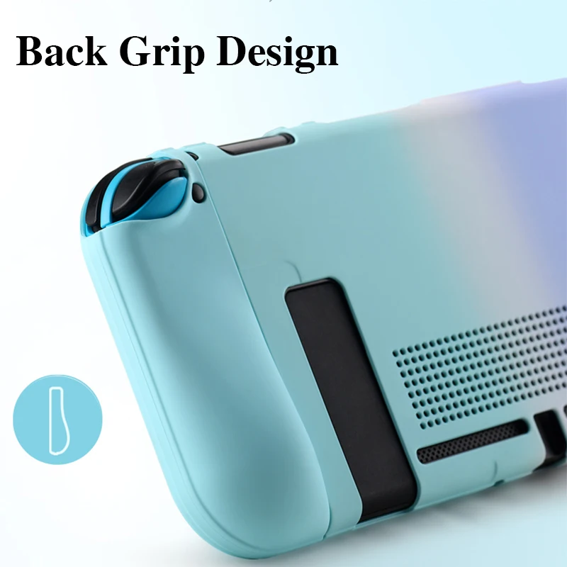 التدرج اللون التبديل قذيفة لينة غطاء صندوق مكافحة سقوط واقية حافظة Joy-Con تحكم الإسكان ل نينتندو التبديل اكسسوارات