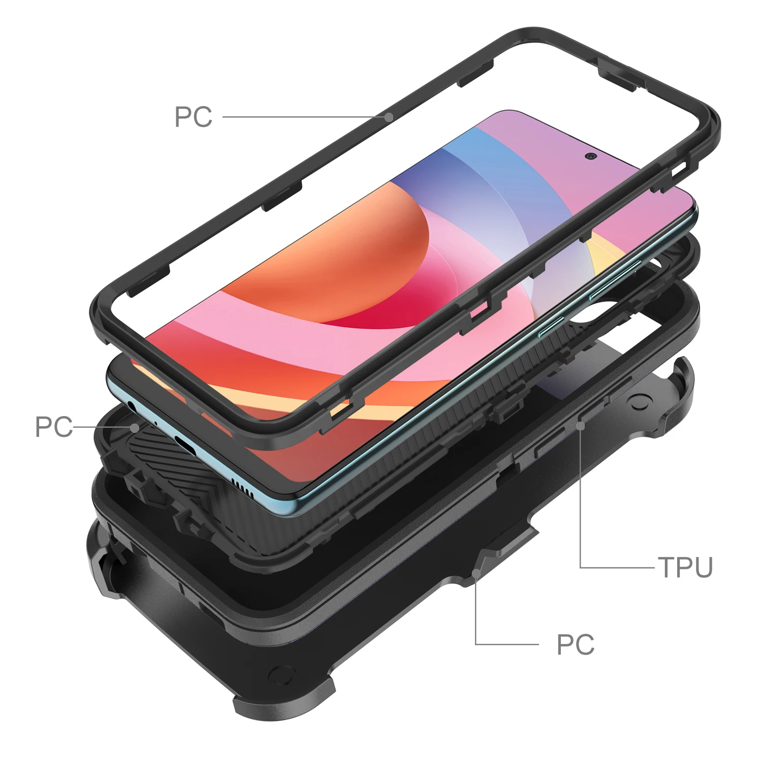 Armatura Hybrid Antiurto Defender Copertura Per Samsung A13 A50 A70 A73 A53 A51 A71 A31 A52 A72 A32 A33 A34 A54 A12 Custodia protettiva