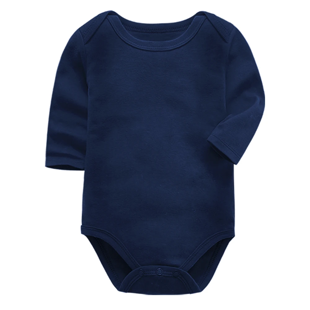 Autumn winter baby girls bodysuit newborn boys long sleeve solid 100%cotton 0-24 months baby clothes