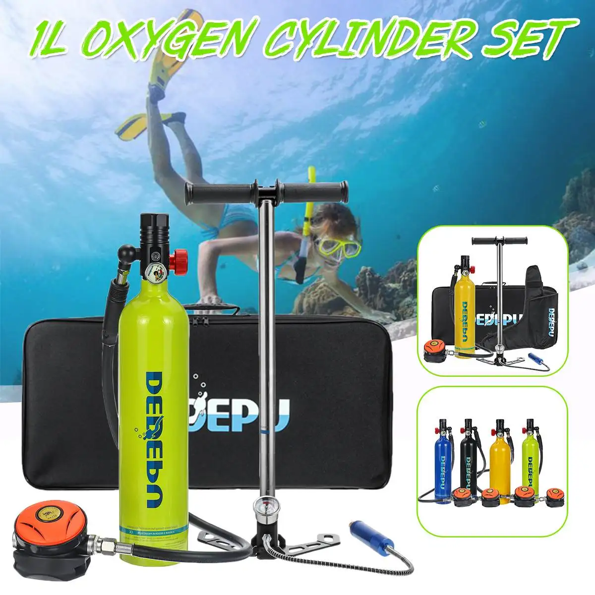 

Mini Oxygen Bottle Tanks Scuba Oxygen Cylinder Diving System Underwater Breathing Swimming Equipment Air Tank