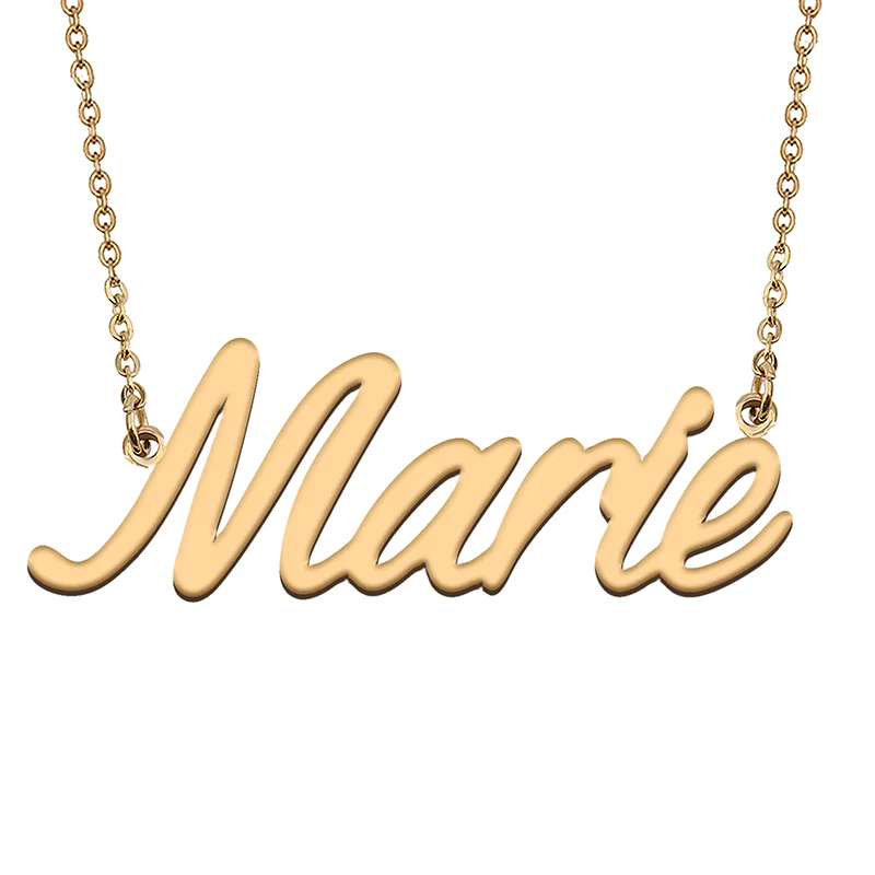 

Marie Custom Name Necklace Customized Pendant Choker Personalized Jewelry Gift for Women Girls Friend Christmas Present