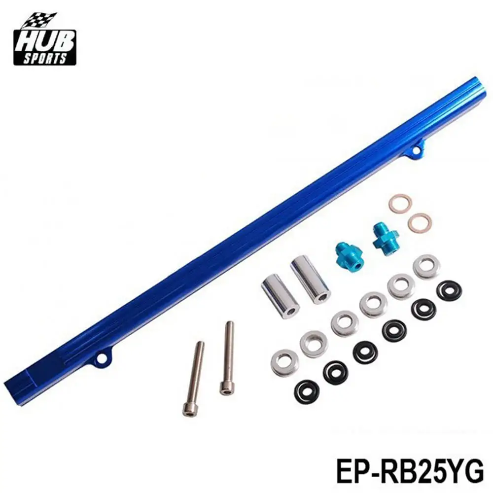 For Nissan Skyline RB25 ECR33 Top feed Injector Fuel Rail Turbo Kit Blue Aluminium Billet HQ Jdm HU-RB25YG