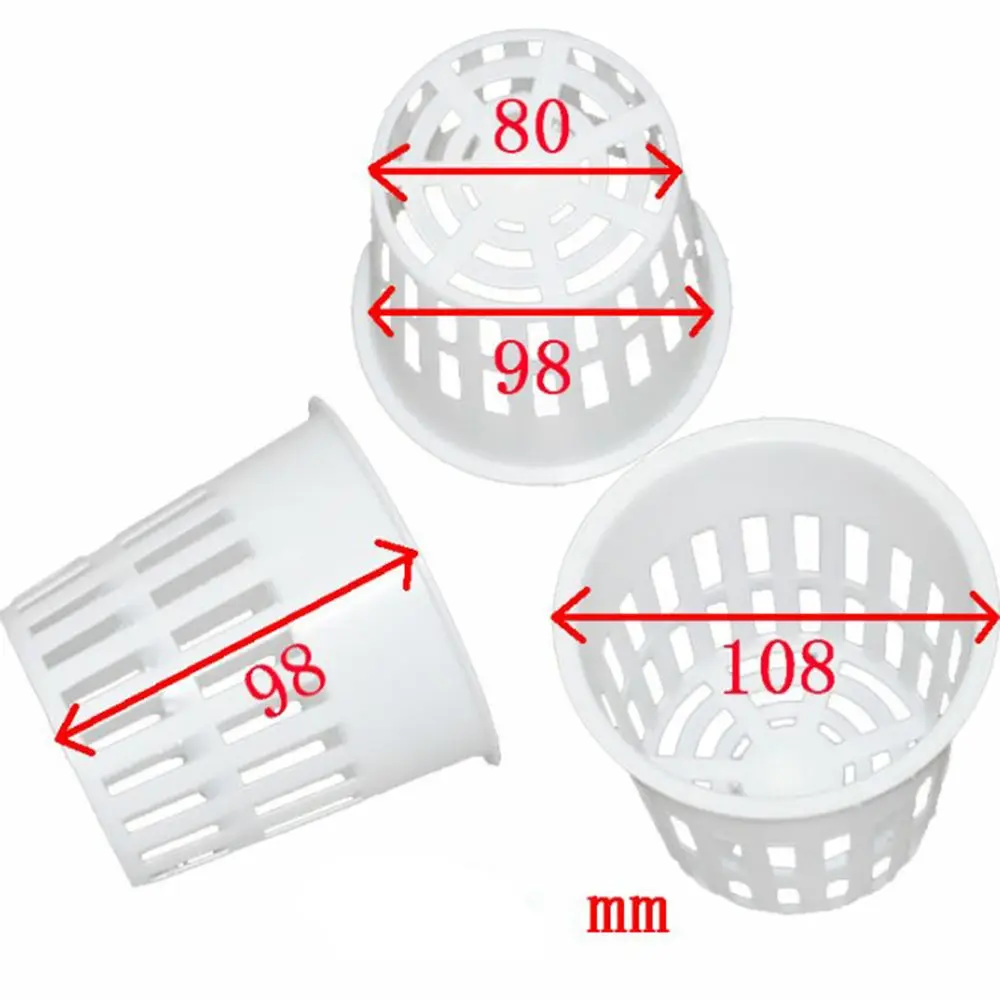 108*98mm Heavy Duty hydroponicznych siateczkowa doniczka netto puchar kosz hydroponicznych Aeroponic roślin warzywnych uprawy bezglebowej kosz Hot