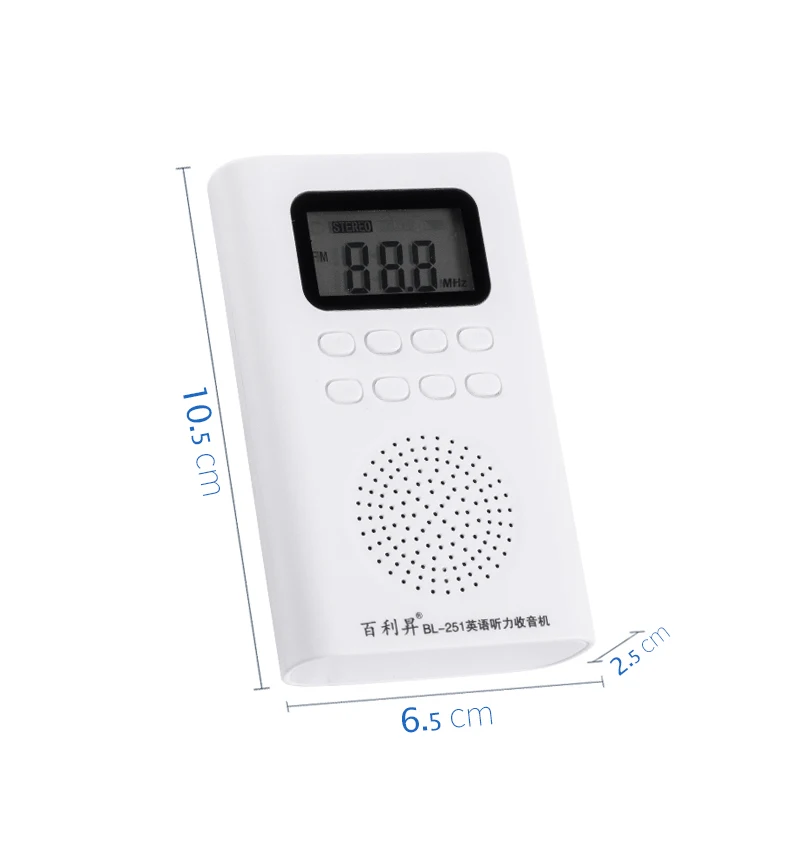 Mini FM Radio Receiver Music Player with LED Display 3.5mm Headphone Jack Support TF Card Play Portable Digital Display radio