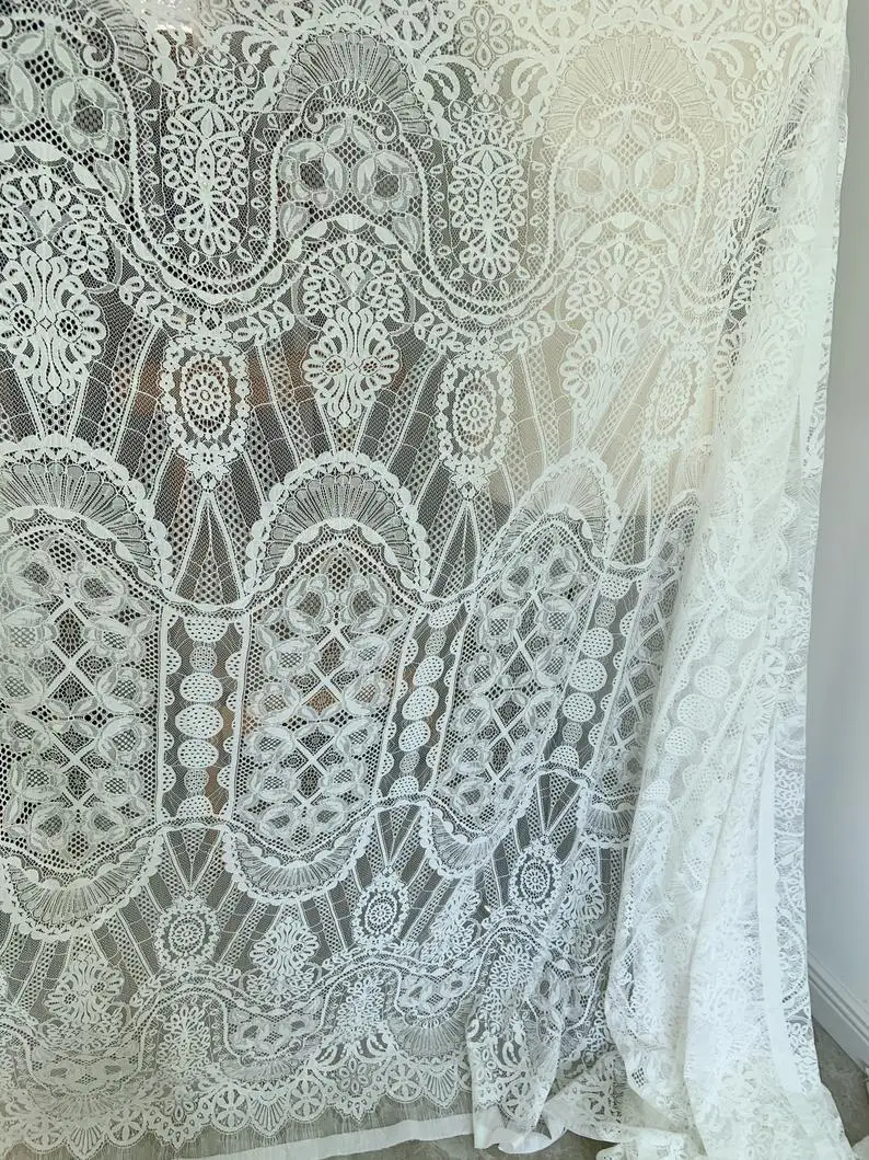 3 yards French Chantilly Lace Fabric For Bridal Dress