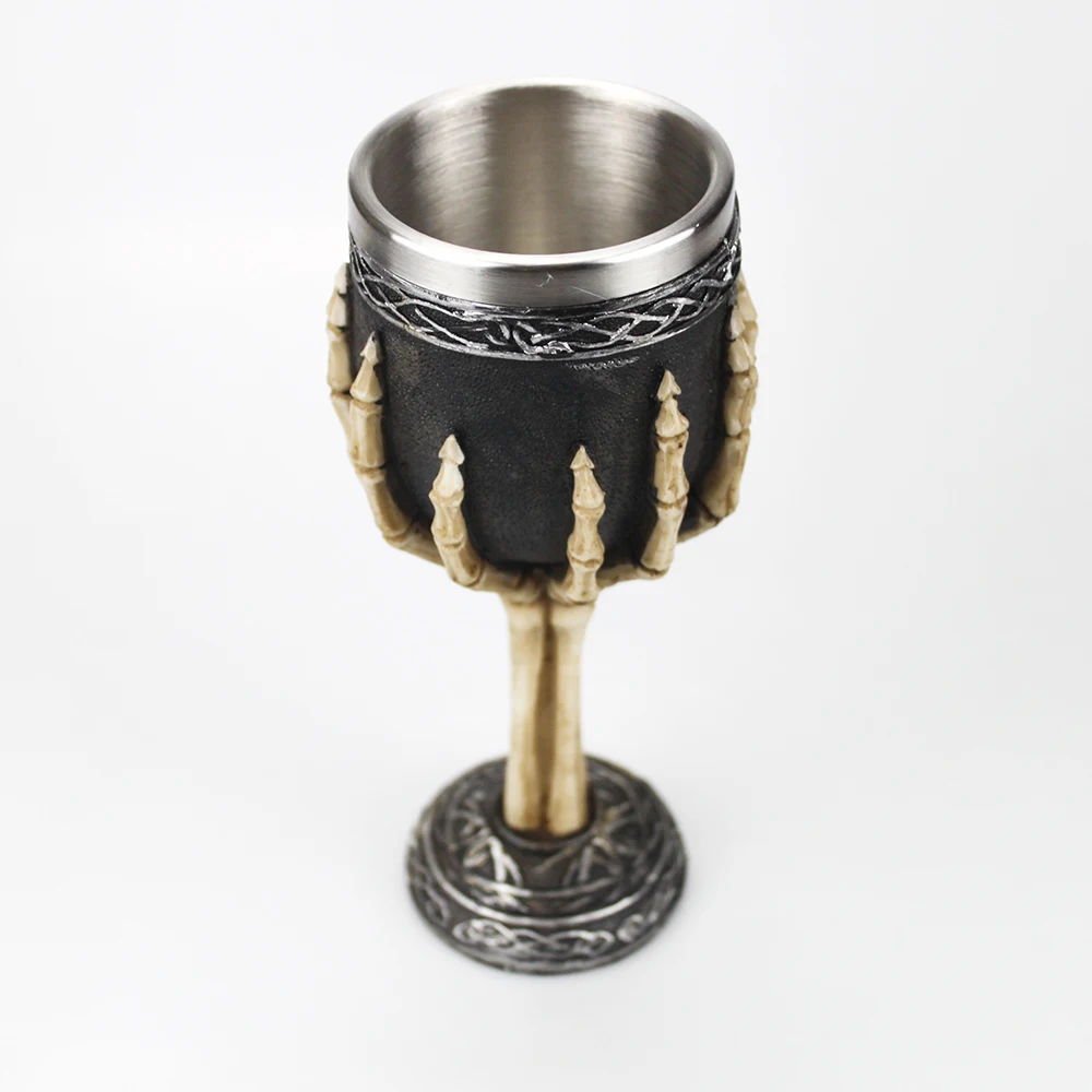 Gothic Wine 3D Goblet Stainless Steel Wine glasses Goat Skull Viking Dragon  Claw Finger Resin Wine Relatives and Friends Gifts - AliExpress 15