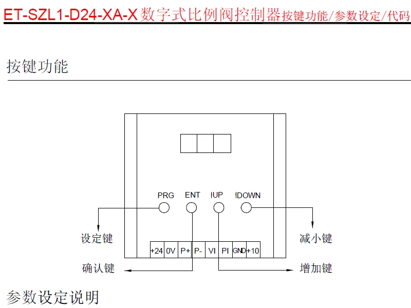 Digital Proportional Valve Controller ET-SZL1-D24-XA-X Proportional Amplifier ET-KJ-D24