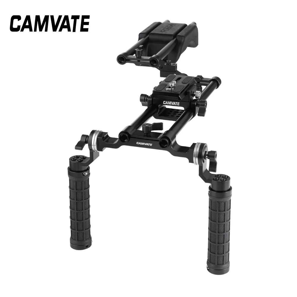 CAMVATE Pro Shoulder Mount Rig for DSLR Camera/DV Camcorder with Quick Release Rail Rod Support Systems for Cage Tripod Mounting