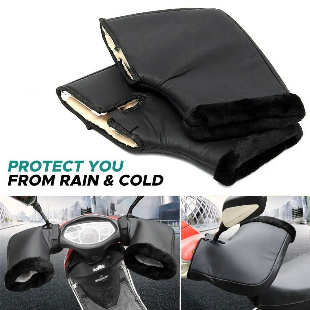 

Waterproof Motorcycle Grip HandleBar Muff Winter Warmer Thermal Cover Glove Thermal Motorcycle Handlebar Gloves For Scooter