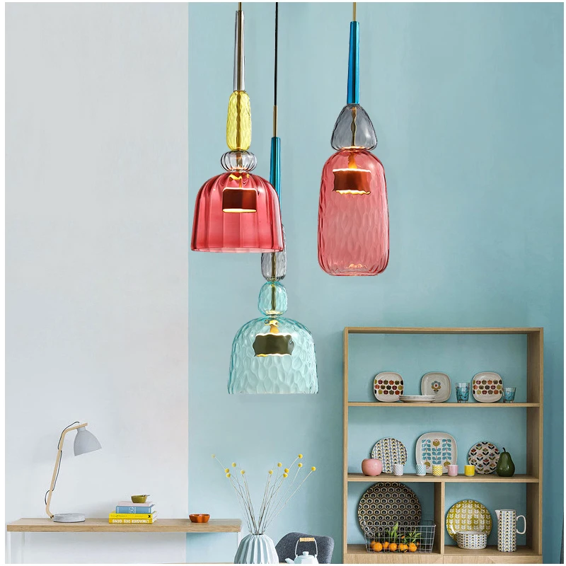 

Nordic Glass Pendant Lights lighitng Modern dinning room kitchen Indoor LOFT LED Pendant Lamp Restaurant hanging lamps Home Deco