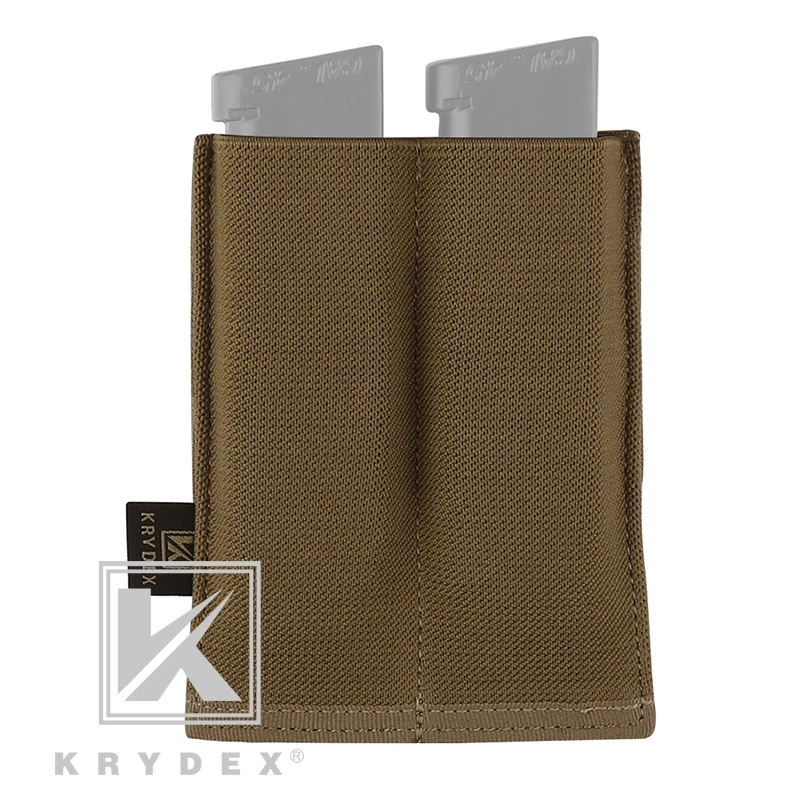 

Двойная Магнитная сумка KRYDEX 9 мм. 45, тактическая высокоскоростная сумка с открытым верхом для пистолета, журнала, кобура для стрельбы, охоты CB
