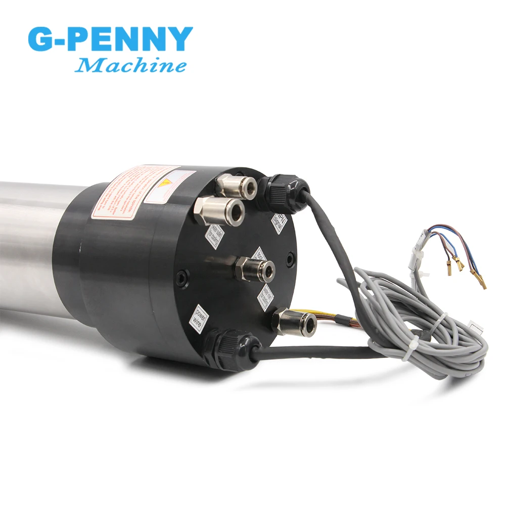 2.2kw Water Cooled Spindle ATC Spindle Motor 220v Rotating spdeed 24000rpm 4 Pole 800Hz Blind rivet IS020-15ยฐ Tool holderIS020