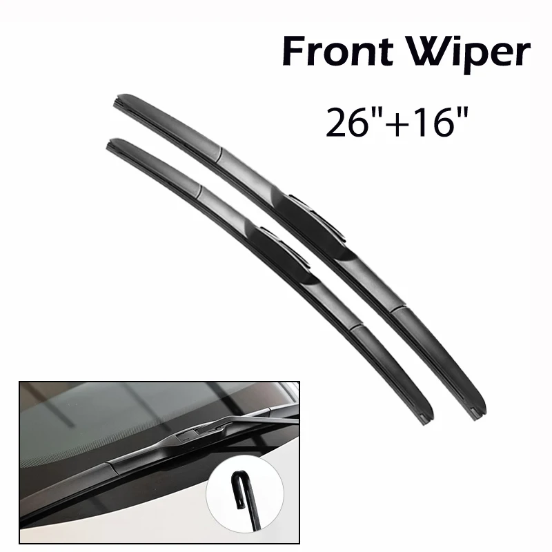 Wiper Front & Rear Wiper Blades Set Kit For Peugeot 206 Hatchback 2001 02 03 04 05 2006 Windshield Windscreen Window 26