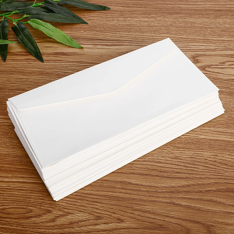 50/100 pezzi buste per finestre in carta bianca Kraft bianca nera classica per busta per invito a nozze confezione regalo