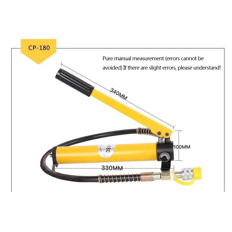 CP-180 Ultra-High Pressure Hydraulic Hand Pump Manual Pump Hydraulics Large Oil Volume Hand Pump High Pressure Oil Pump