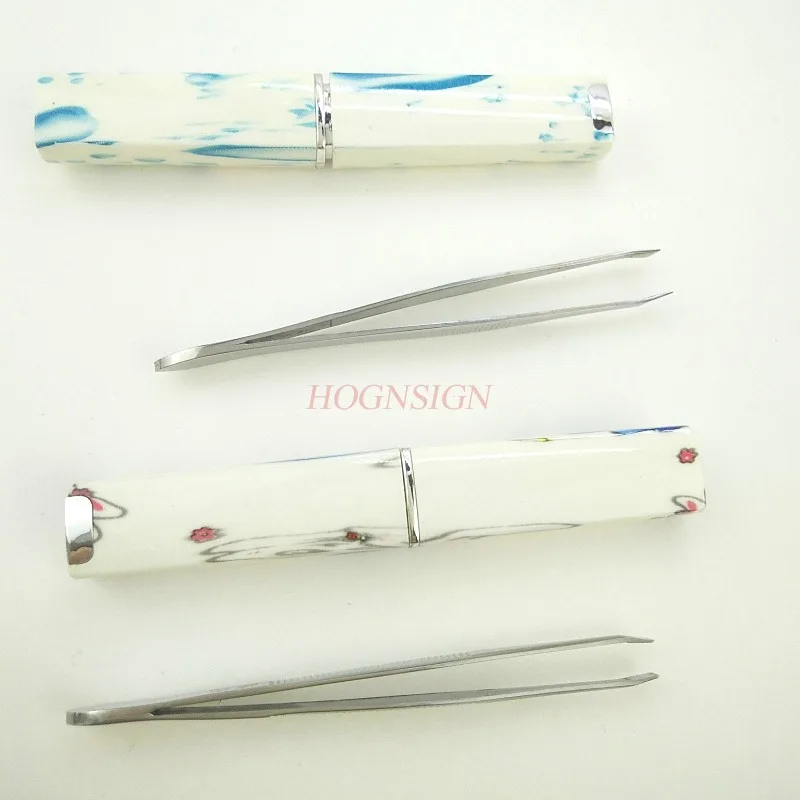 ステンレス鋼眉毛ピンセット眉毛クリップピンセットステンレス鋼傾斜先端ピンセットメイクアップツール脱毛デザイン販売