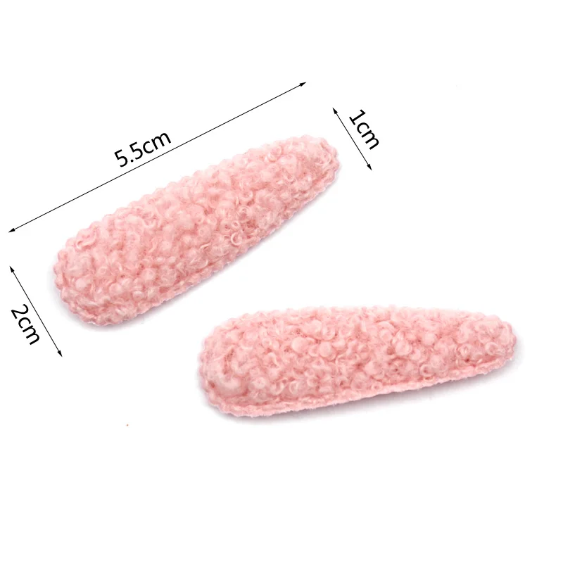 40Pcs 2*5.5cm Teddy Plush BB Clip Padded Appliques for Children's Hairpin Crafts Headwear Handmade Decor Ornament Accessories